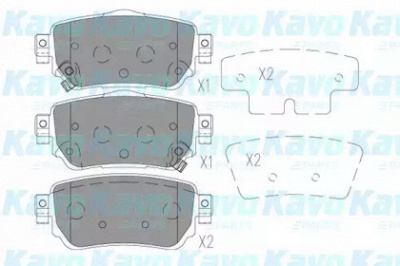 KAVO PARTS bp6634 -  Комплект тормозных колодок, дисковый тормоз
